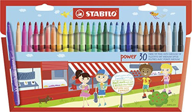 Felt-tip pen - STABILO power - 30-pack - with 30 different colors on sale